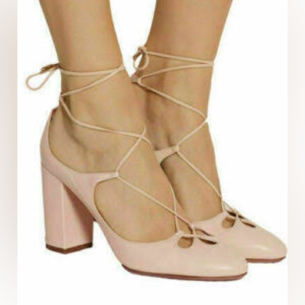 Aquazzura Dancing Dancer 85mm Lace-Up Heels